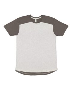 LAT 6911 Unisex Forward Shoulder Fine Jersey Tee – Ash/ Charcoal