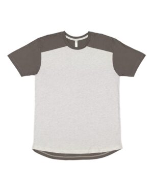 LAT 6911 Unisex Forward Shoulder Fine Jersey Tee – Ash/ Charcoal