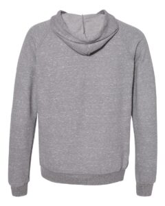 JERZEES 90MR Unisex Snow Heather French Terry Raglan Hooded Sweatshirt – Charcoal (back)