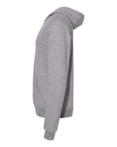 JERZEES 90MR Unisex Snow Heather French Terry Raglan Hooded Sweatshirt – Charcoal (side)