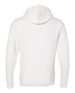 J. America 8871 Men’s Triblend Fleece Hooded Sweatshirt – Antique White Triblend (back)