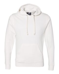 J. America 8871 Men’s Triblend Fleece Hooded Sweatshirt – Antique White Triblend