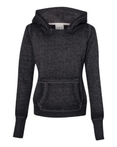 J. America 8912 Women’s Zen Fleece Hooded Sweatshirt – Twisted Black