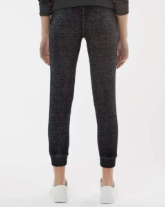 J. America 8944 Women’s Vintage Zen Fleece Joggers – Twisted Black (on model back)