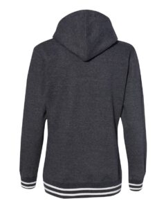 J. America 8651 Women’s Relay Hooded Sweatshirt – Black (back)