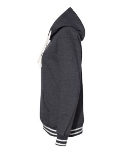 J. America 8651 Women’s Relay Hooded Sweatshirt – Black (side)