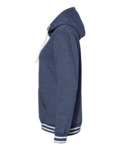 J. America 8651 Women’s Relay Hooded Sweatshirt – Navy (side)