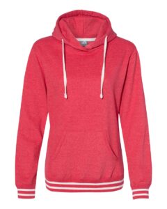 J. America 8651 Women’s Relay Hooded Sweatshirt – Red