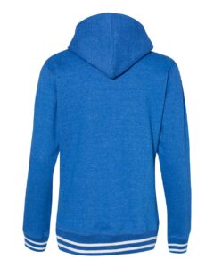 J. America 8651 Women’s Relay Hooded Sweatshirt – Royal (back)