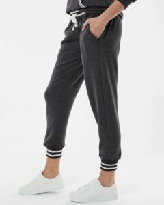 J. America 8654 Women’s Relay Joggers – Black (on model side)