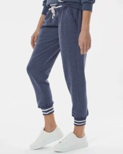 J. America 8654 Women’s Relay Joggers – Navy (on model side)