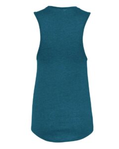 BELLA + CANVAS 6003 Women’s Jersey Muscle Tank – Heather Deep Teal (back)