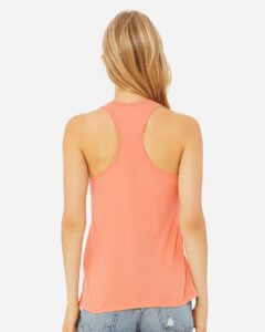 BELLA + CANVAS 6008 Women’s Jersey Racerback Tank – Sunset (on model back)