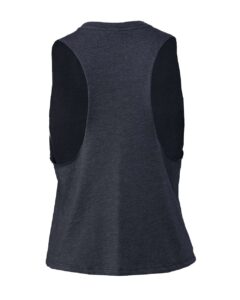 BELLA + CANVAS 6682 Women’s Racerback Crop Tank – Heather Navy (back)