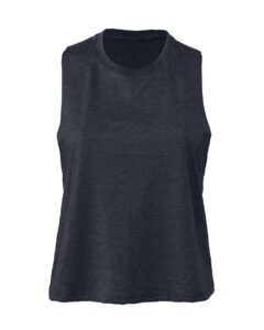 BELLA + CANVAS 6682 Women’s Racerback Crop Tank – Heather Navy