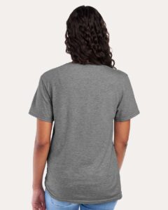 JERZEES 560MR Premium Blend Ring-Spun T-Shirt – Oxford (on model back)