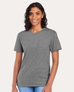 JERZEES 560MR Premium Blend Ring-Spun T-Shirt – Oxford (on model)