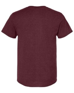 JERZEES 560MR Premium Blend Ring-Spun T-Shirt – Maroon Heather (back)