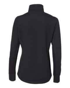 J. America 8433 Women’s Omega Stretch Quarter-Zip Pullover – Black Triblend (back)