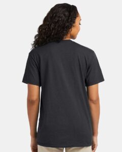 Hanes 4980 Unisex Perfect-T T-Shirt – Charcoal Heather (on model back)