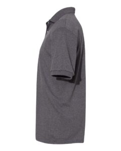 Hanes 054X Unisex EcoSmart® Jersey Polo – Charcoal Heather (side)