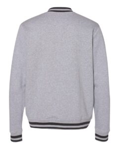 Champion CO100 Unisex Bomber Jacket – Oxford Grey/ Charcoal Heather (back)