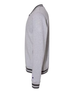 Champion CO100 Unisex Bomber Jacket – Oxford Grey/ Charcoal Heather (side)