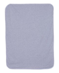 Rabbit Skins 1110 Premium Jersey Infant Blanket – Heather/ White (side)