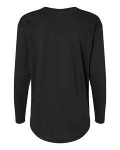 LAT 3508 Women’s Fine Jersey Long Sleeve Tee – Black (back)