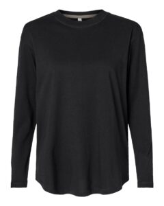 LAT 3508 Women’s Fine Jersey Long Sleeve Tee – Black