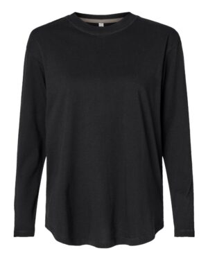 LAT 3508 Women’s Fine Jersey Long Sleeve Tee – Black