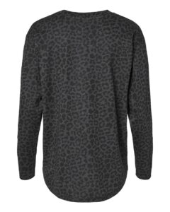 LAT 3508 Women’s Fine Jersey Long Sleeve Tee – Black Leopard (back)