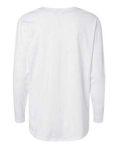 LAT 3508 Women’s Fine Jersey Long Sleeve Tee – White (back)
