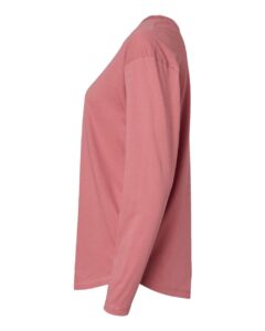 LAT 3508 Women’s Fine Jersey Long Sleeve Tee – Mauvelous (side)