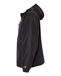 Champion CO200 Unisex Packable Anorak Jacket – Black (side)