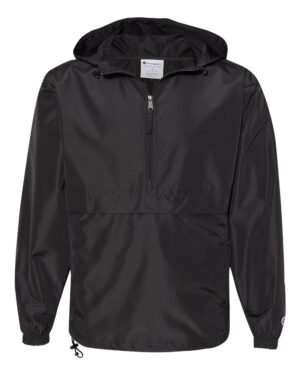 Champion CO200 Unisex Packable Anorak Jacket – Black