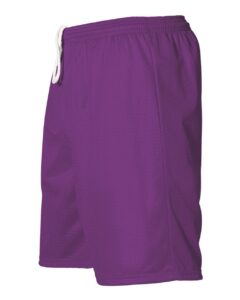 Alleson Athletic 567P Men’s Mesh Shorts – Purple (side)