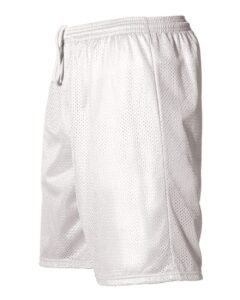 Alleson Athletic 567P Men’s Mesh Shorts – White (side)