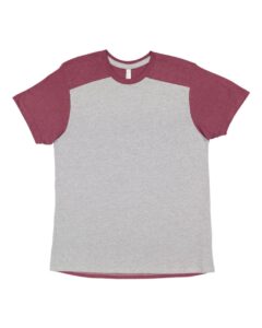 LAT 6911 Unisex Forward Shoulder Fine Jersey Tee – Heather/ Vintage Burgundy
