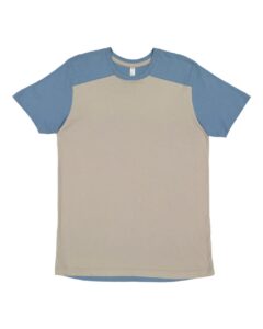 LAT 6911 Unisex Forward Shoulder Fine Jersey Tee – Titanium/ Indigo