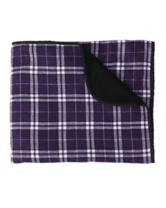 Boxercraft FB250 Flannel Blanket – Purple/ White Plaid