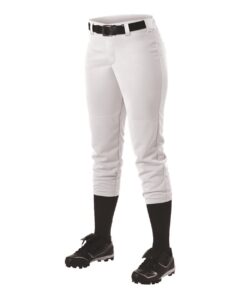 Alleson Athletic 605PBWY Girls’ Fastpitch Softball Pants with Belt Loops – White (side)