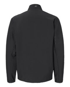 Adidas A267 Men’s Wind Resistant Full-Zip Jacket – Black/ Black (back)