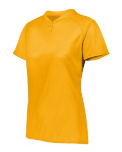 Augusta Sportswear 1567 Women’s Attain Two-Button Jersey – Gold (side)