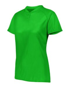 Augusta Sportswear 1567 Women’s Attain Two-Button Jersey – Kelly (side)