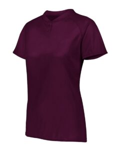Augusta Sportswear 1567 Women’s Attain Two-Button Jersey – Maroon (side)