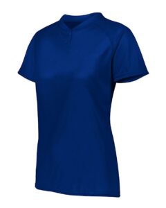 Augusta Sportswear 1567 Women’s Attain Two-Button Jersey – Navy (side)