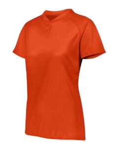Augusta Sportswear 1567 Women’s Attain Two-Button Jersey – Orange (side)