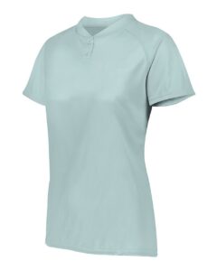 Augusta Sportswear 1567 Women’s Attain Two-Button Jersey – Silver (side)