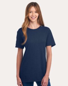 JERZEES 560MR Premium Blend Ring-Spun T-Shirt – Indigo Heather (on model)